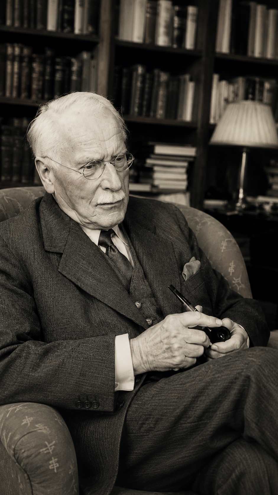 Portrait of Swiss psychiatrist Carl Gustav Jung